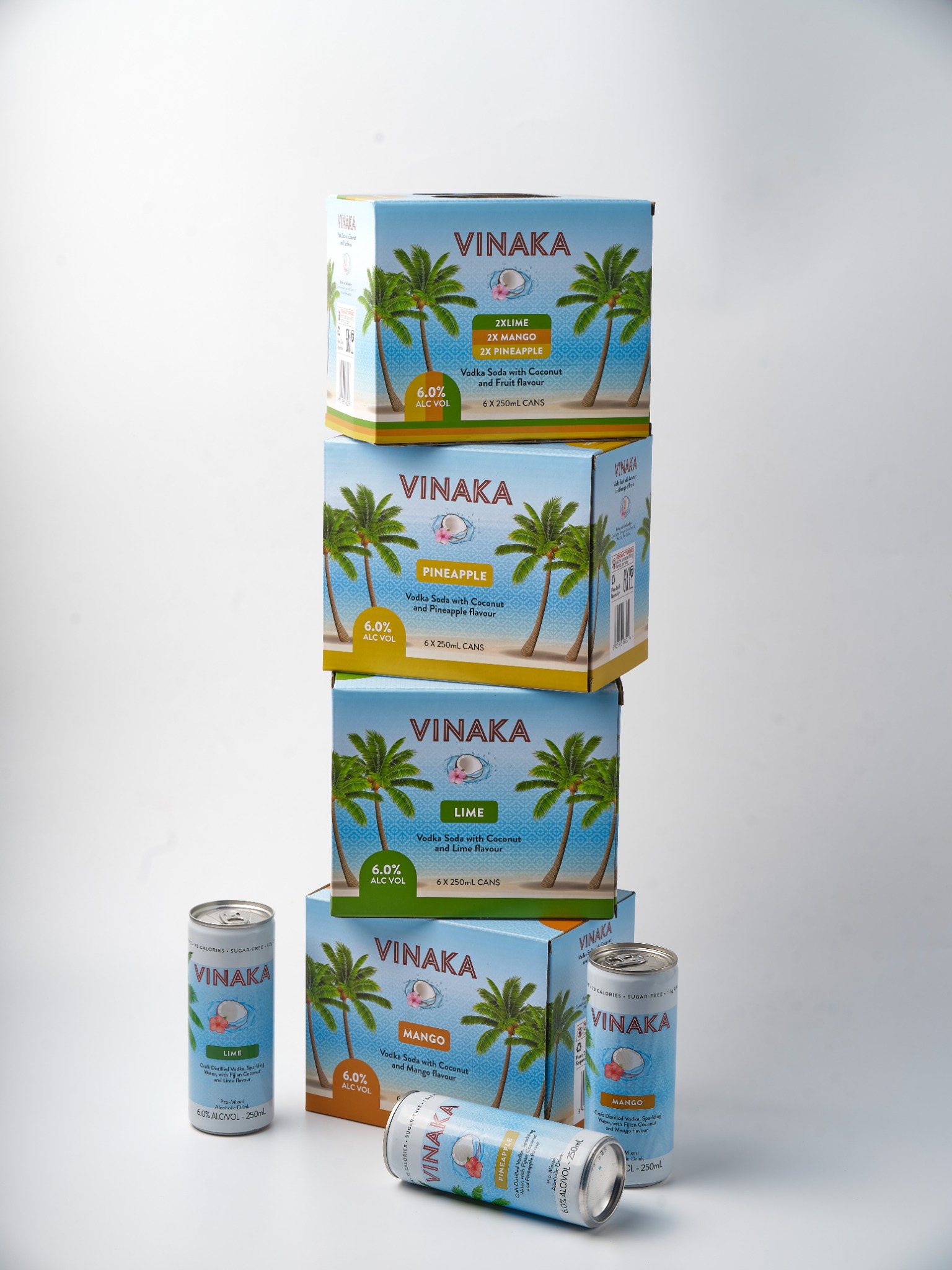 Vinaka Vodka product range and packaging